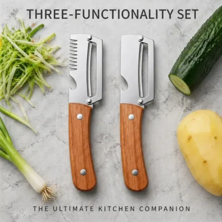 3-in-1 Stainless Steel Vegetable Peeler Set