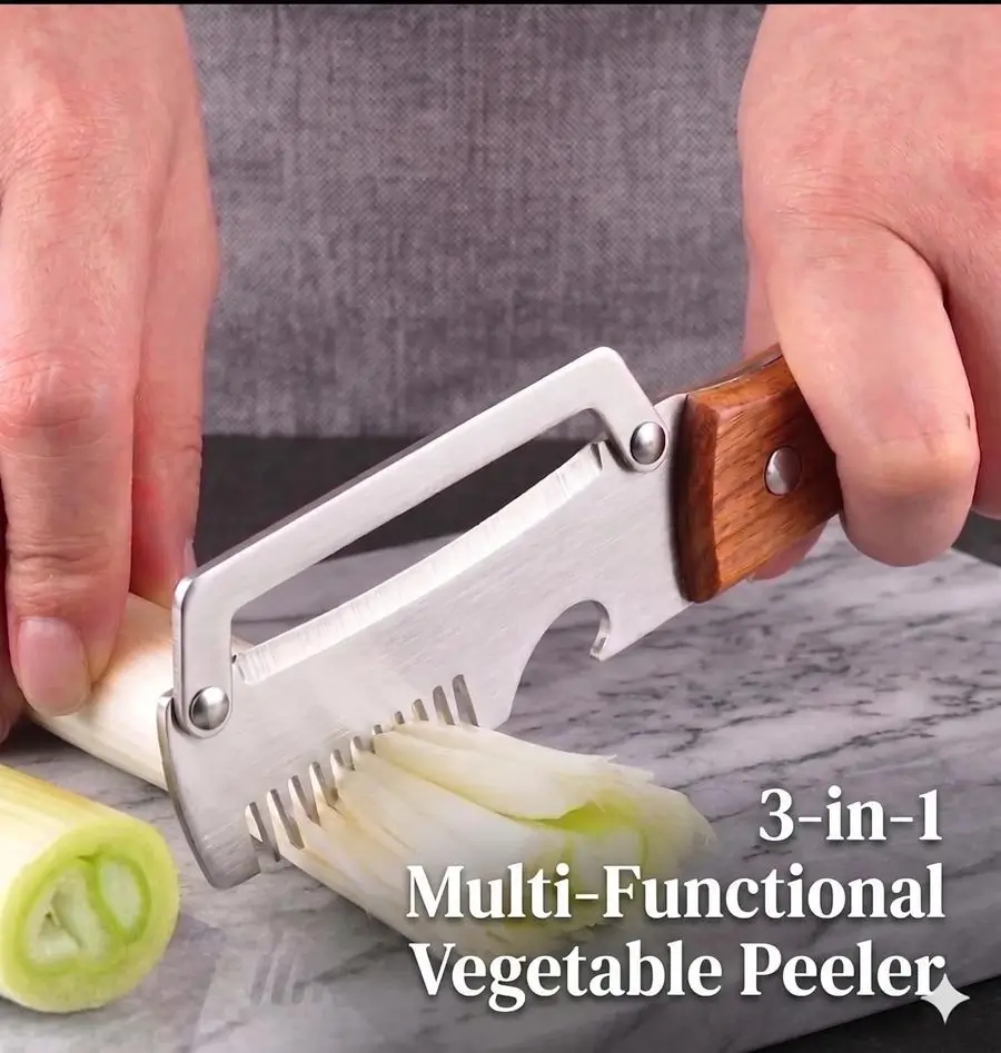 3-in-1 Stainless Steel Vegetable Peeler Set - Image 6