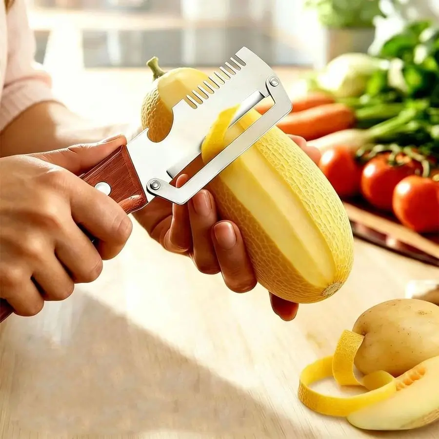 3-in-1 Stainless Steel Vegetable Peeler Set - Image 4